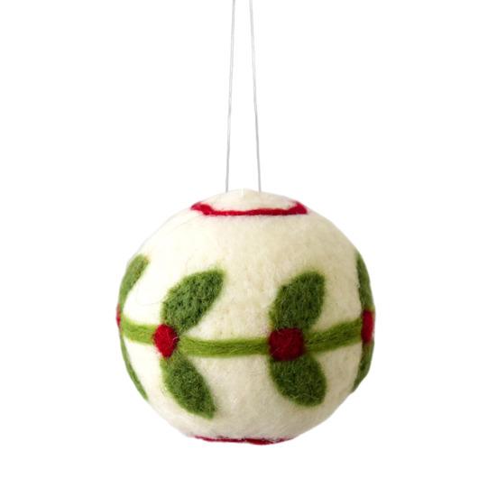 Шерстяной шар Рождественское украшение Ручная работа Войлочные шары Подвеска на рождественскую елку