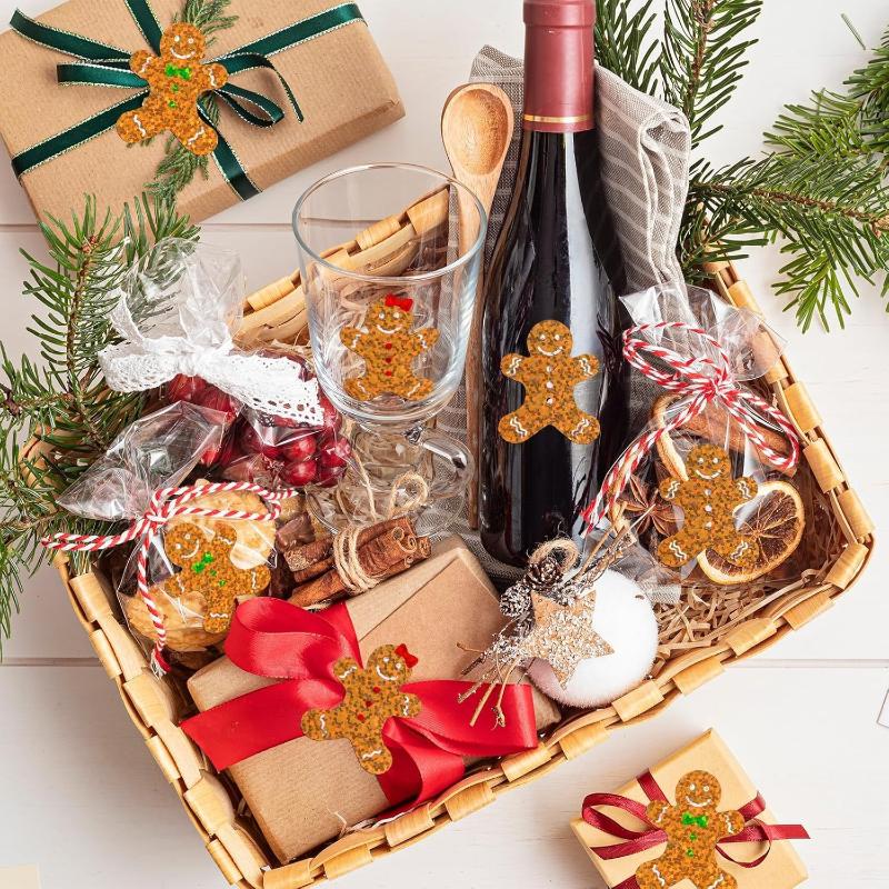 500Sheets/Roll Merry Christmas Stickers Santa Hat Christmas Bells Seal Labels Stickers For Diy Gift Baking Package Envelope