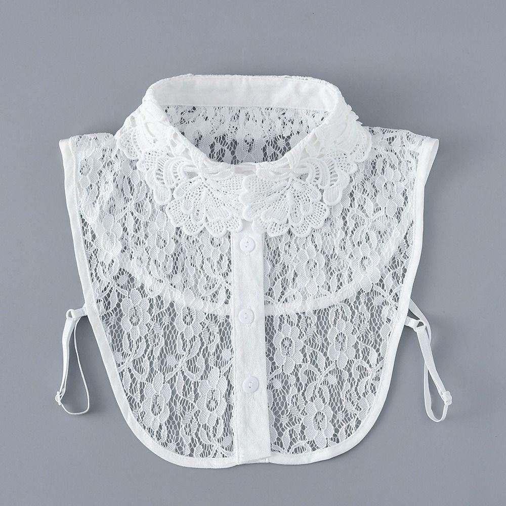 Съемный Кружевной Воротник-Обманка Новый Модный Лацкан Половина Рубашки Женский Девочки