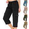 Womens Capris With Pockets Loose Fit Casual  Pants Dressy Lightweight Ladies Baggy Cargo Pants For Hiking