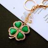 Cat Metal Eye Four Leaf Clover Keychain Car Handbag Pendant Trendy Decoration