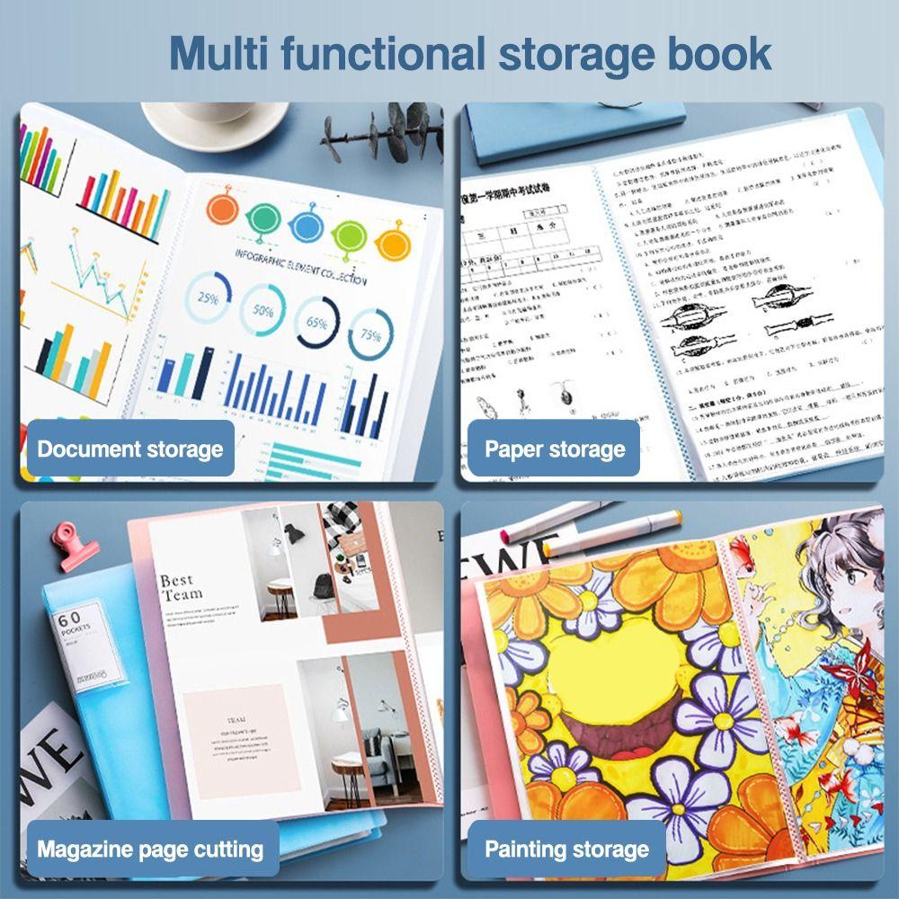 Large Capacity Storage Booklet Waterproof File Bag Cartoon A4 File Folder School Office