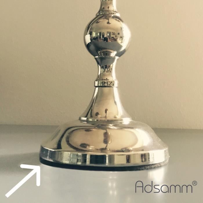 Patins en feutre - ADSAMM - 25x25 mm - Gris - Auto-adhésifs - Lot de 200 pièces