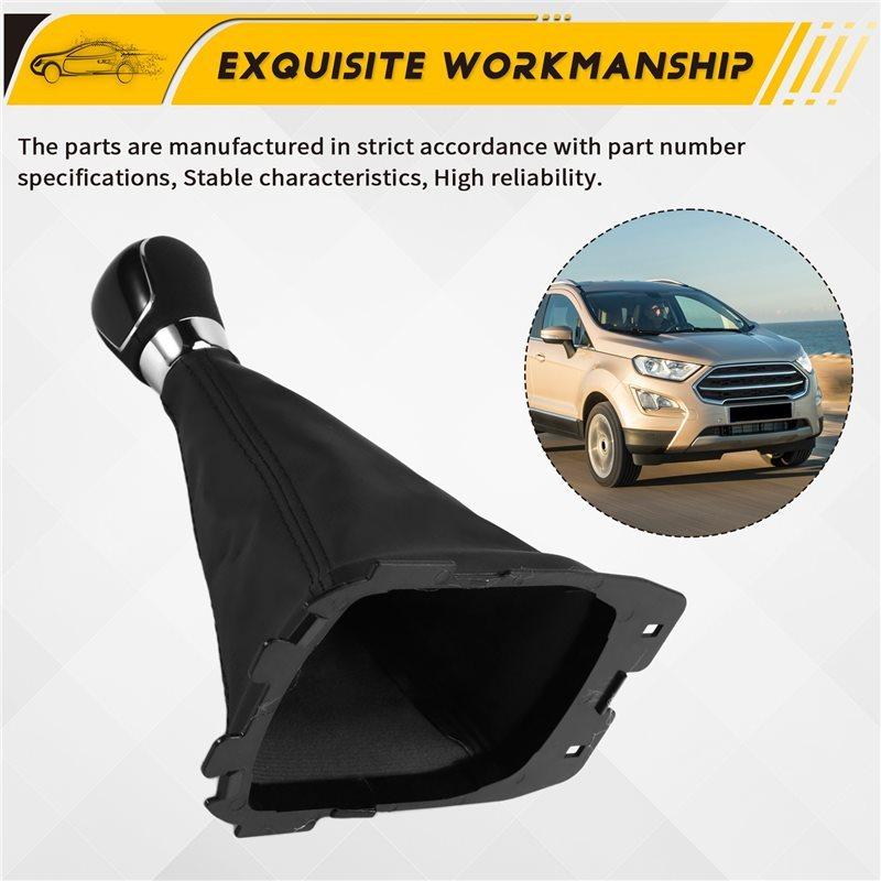 Car 5 Speed Gear Shift Knob With Dust Cover For Ford Ecosport 2013-2018 Car Accessories LHD
