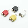 Audio Plug RCA Amplifier RCA to 2 RCA Audio Cable Y Adapter Audio Adapter Connectors Plugs
