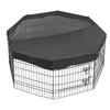 VEVOR Dog Playpen 61 cm 8 Panels Foldable Metal Exercise Pen with Top Cover, Indoor Pet Fence with Door, Heavy Duty Puppy Crate Kennel