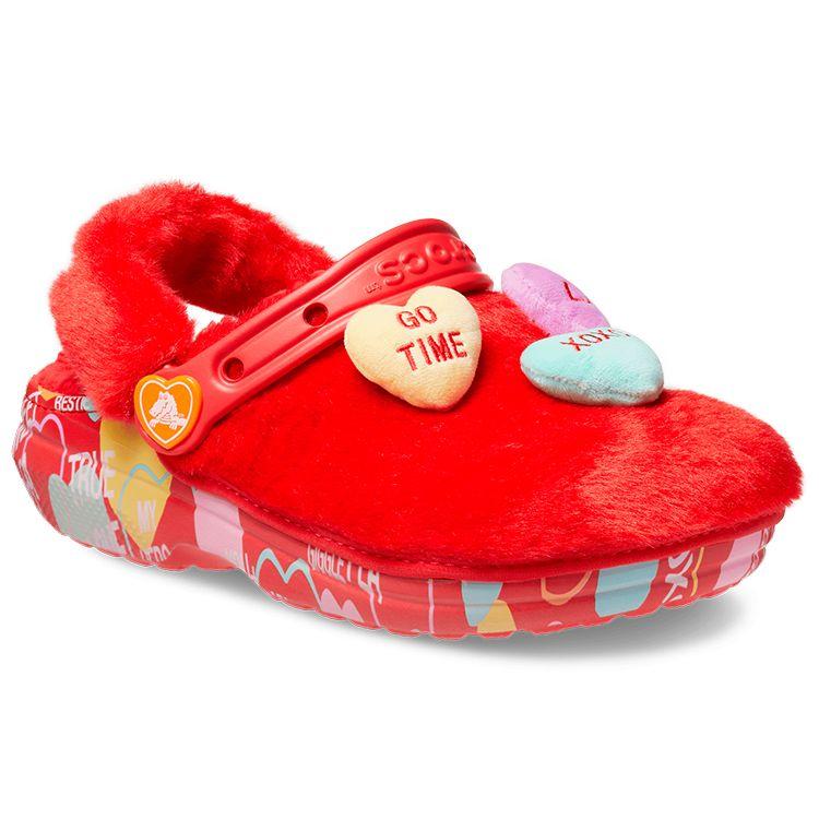 Sweethearts x Crocs Clog Classic Fur Valentines Day Unisex Sneakers Red 207741-610
