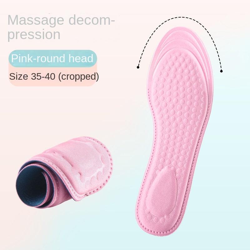 Модные стельки 2 в 1, Т-образные губчатые, износостойкие, стикеры для пяток, анти-капля, дышащие, впитывающие пот, массажные подушечки для ухода за ногами, массажные подушечки для обуви