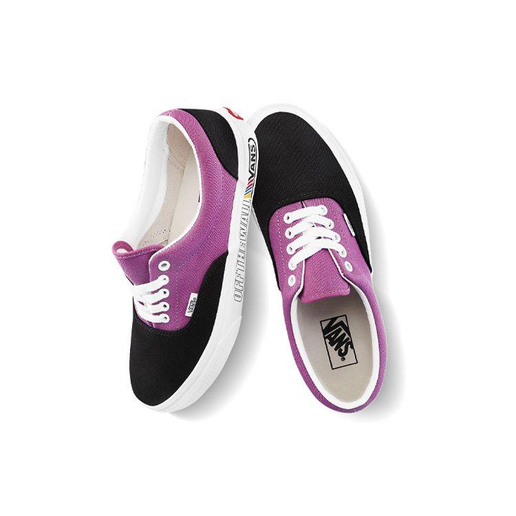 Vans Era Retro Skateboard Patchwork Low-Top Sneakers Unisex Sneakers Black Purple VN0A4U39263