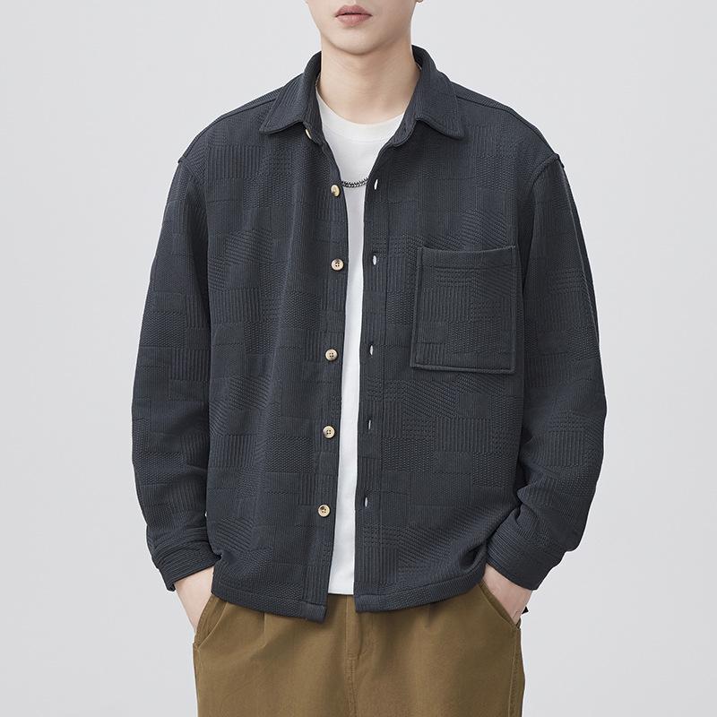 Новая весенняя японская ретро мужская вязаная рубашка свободного кроя повседневная рубашка американская куртка