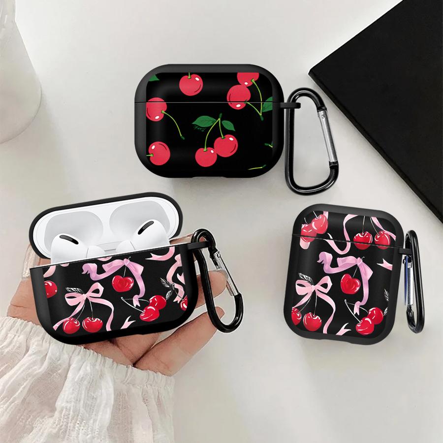 Чехол для наушников Cover Case Для Airpods 3 Pro 4 1 Pro3 Pro2 2 Корейский Милый Бант Вишня