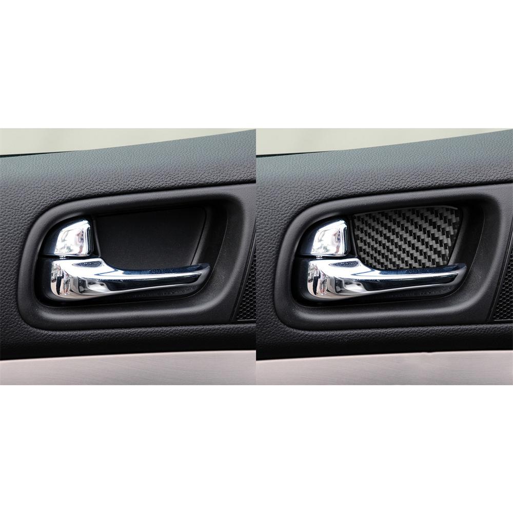 4Pcs Real Carbon Fiber Inner Door Handle Bowl Cover Trim For 07-13 Infiniti G37