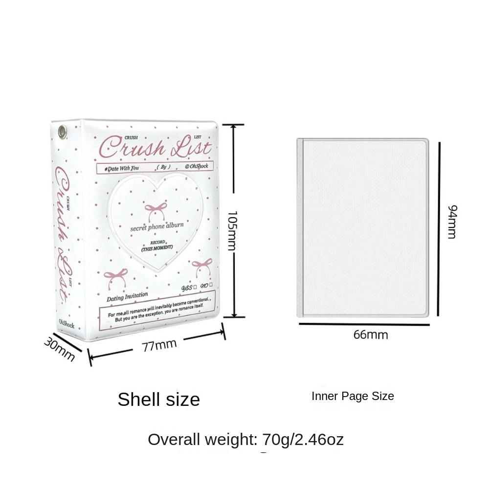 Love Bow Card Album PVC Idol Card Collect Book High Quality Postcard Book