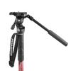 Manfrotto Element MII Video Monopod with Fluid 4 Twist Red Head, Aluminum, Sections, 137.7cm Height, 1.05kg Weight, Lock, MVMELMIIA4LIVE,