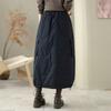 Cotton Padded Plus Size High Waist Vintage Spring Autumn Winter Casual Loose Long for Woman Skirts Womens Skirt