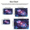 Galaxy Floral Area Rug, Psychedelic Space Flower Carpet for Living Room, Non-slip Starry Sky Floor Mat for Bedroom Home Decor
