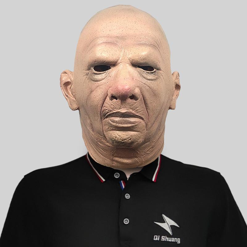 Уморительная латексная маска лысого старика для веселых костюмированных вечеринок и мероприятий на Хэллоуин