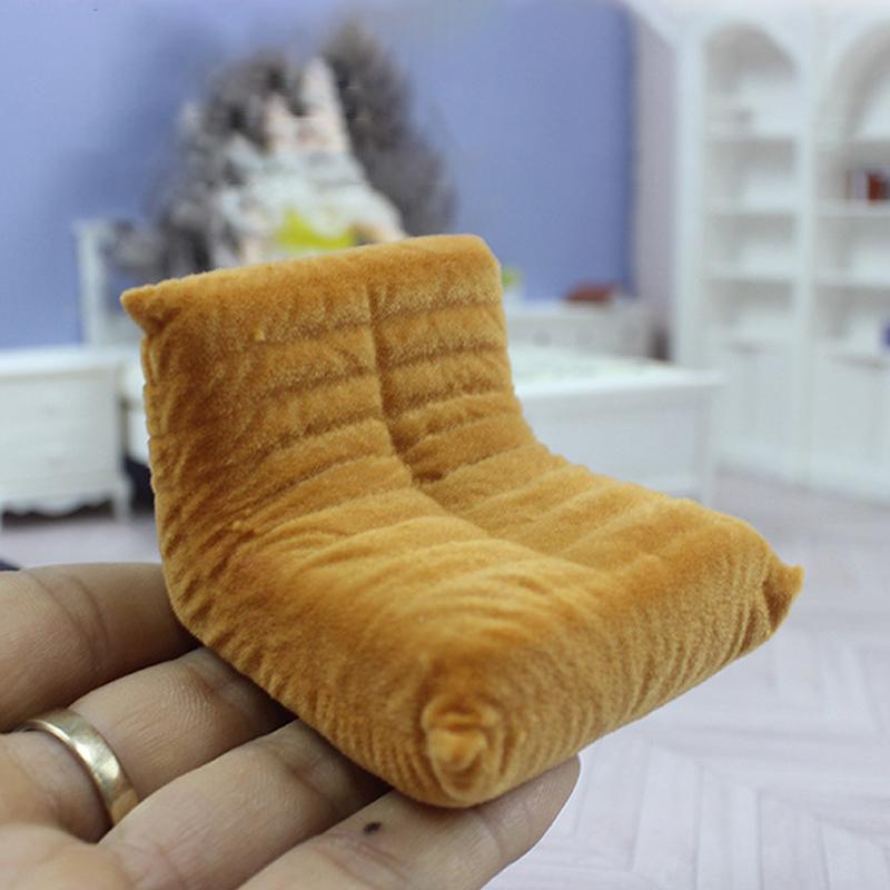 1:12 Dollhouse Miniature Mini Single Sofa Caterpillar Sofa Model Furniture Decoration Accessories Toys