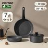 Сковорода CAROTE 7 Fire PFOS Pot Removable Set для Living Marble Smooth Easy To Oven One Year Black EW Series Set, Pieces, IH/Gas Compatible, PFOA,
