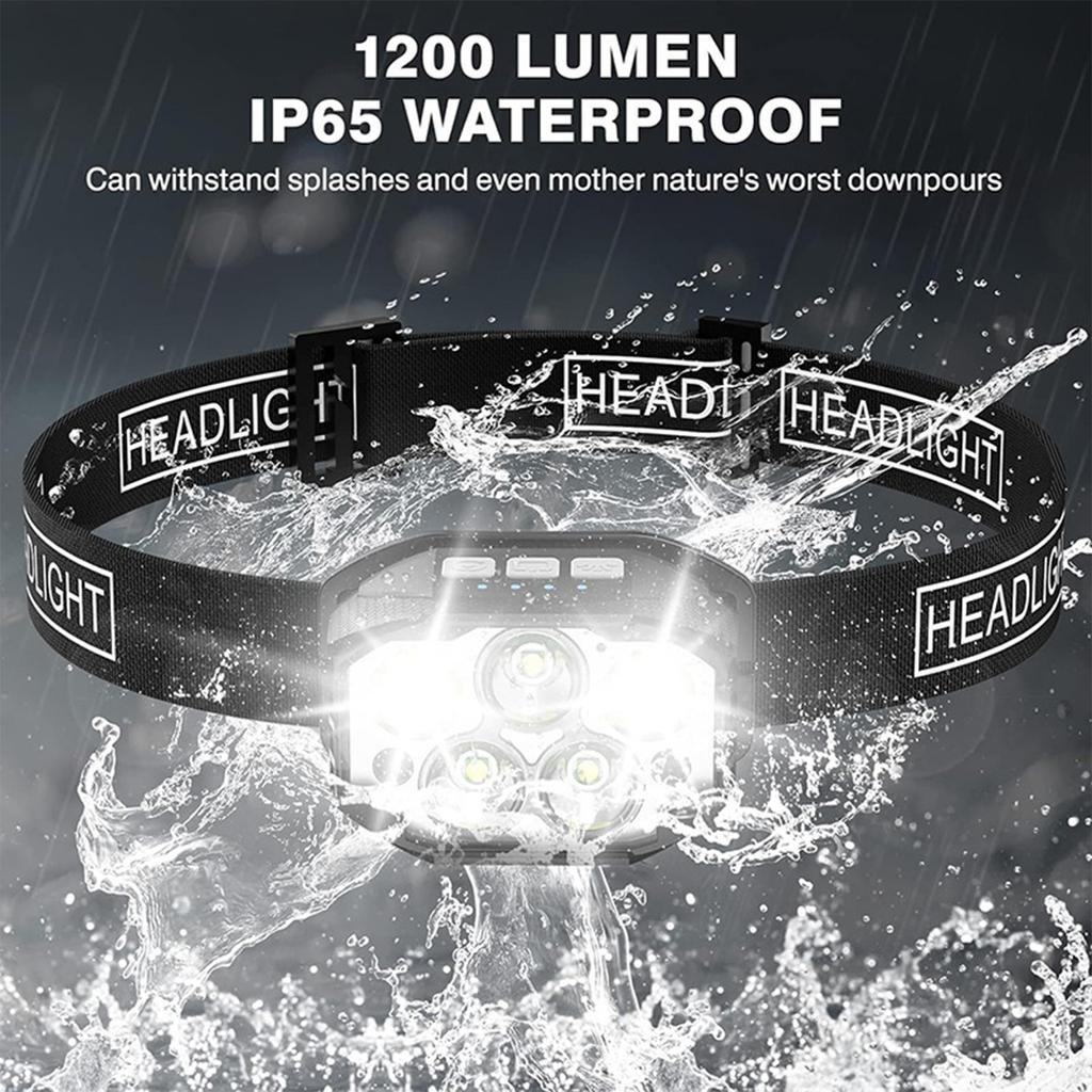Head Lamp Rechargeable High Brightness Fishing Ultra Long Life Flashlight Induction Light