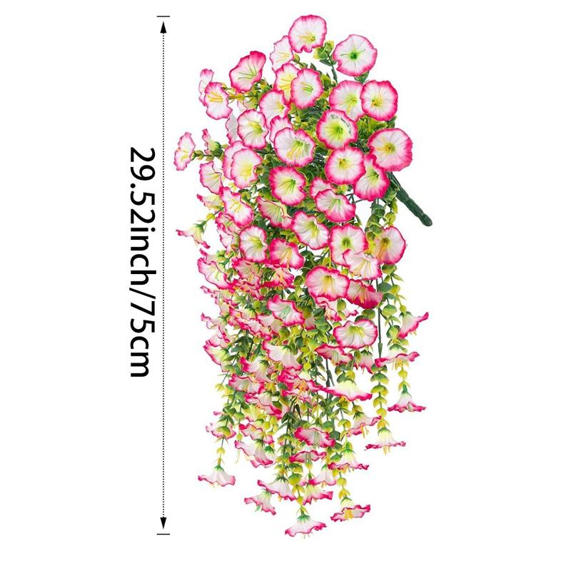 Искусственный цветок ипомеи Устойчивые к УФ-лучам Подвесные цветы Шелковая ипомея Сад Свадебное украшение Уличные подвесные растения