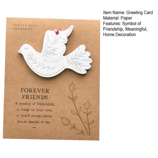 Дружба Рождественское украшение с конвертом для сообщения Дружба Голубь Поздравительная открытка Друзья навсегда