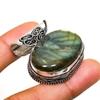 Ювелирный кулон ручной работы с лабрадоритом и серебром 925 пробы 1,32 дюйма
