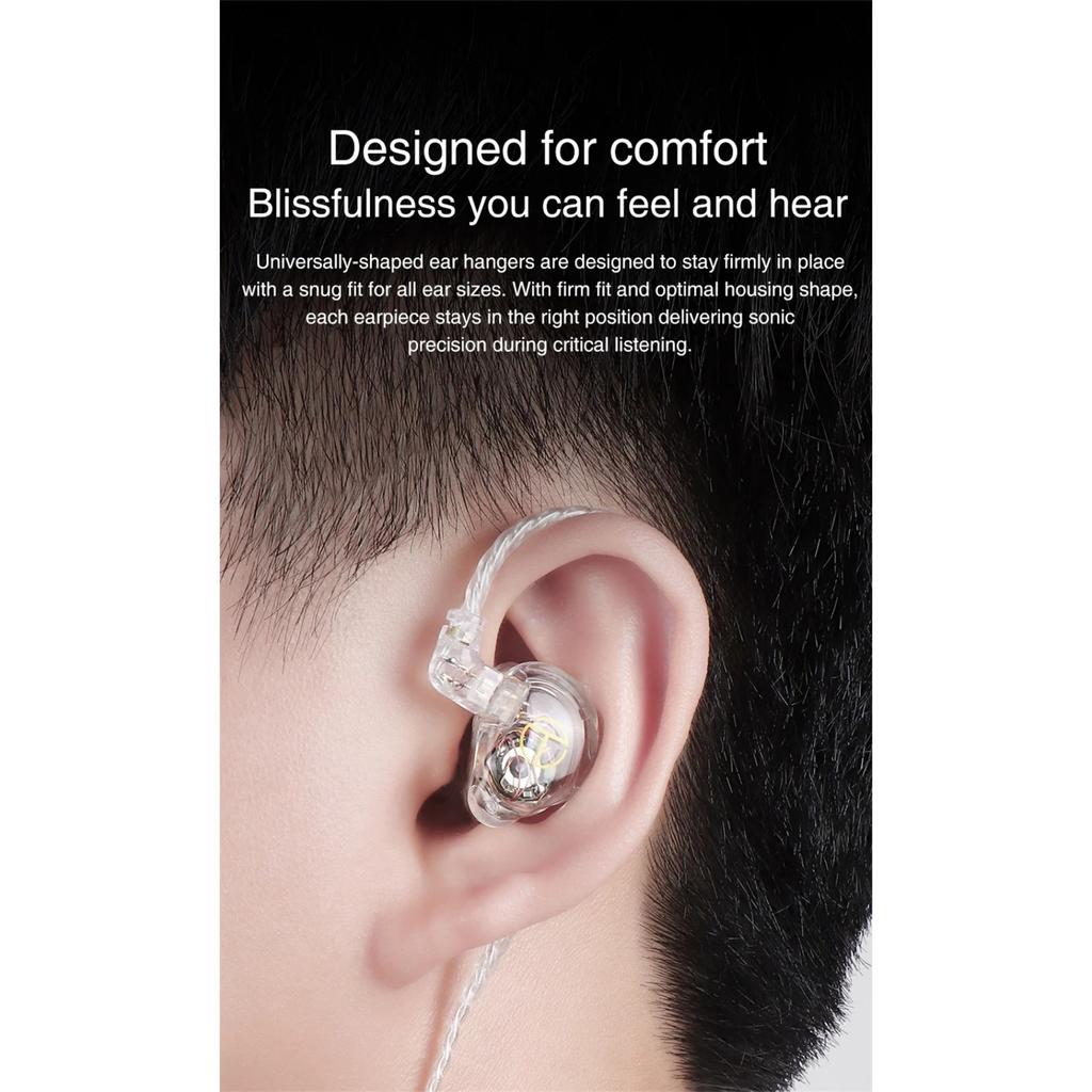 Наушники TRN ST2 1BA+1DD гибридная технология HIFI бас наушники-вкладыши мониторные спортивные наушники с шумоподавлением MT3 ST5