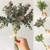 1 букет искусственных листьев эвкалипта поддельное растение для DIY свадебной вечеринки домашнего декора