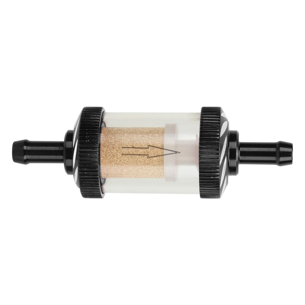 Motorcycle Fuel Gasoline Filter Carving ABS Heat Resistance for 6mm Diameter MotorbikeBlack