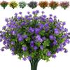 8 Bundles Outdoor Artificial Flowers UV Resistant Boxwood For Indoor Outside Garden Home Decor