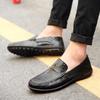 Casual Leather Shoes Men's Soft Bottom Non-slip Loafer Lazy Shoes Driving Shoes Middle-aged and Elderly Dad Shoes