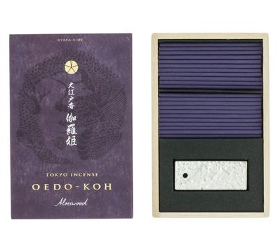 Nippon Kodo Oedo Благовония 60 с подставкой для благовоний Kyarahime, палочки,