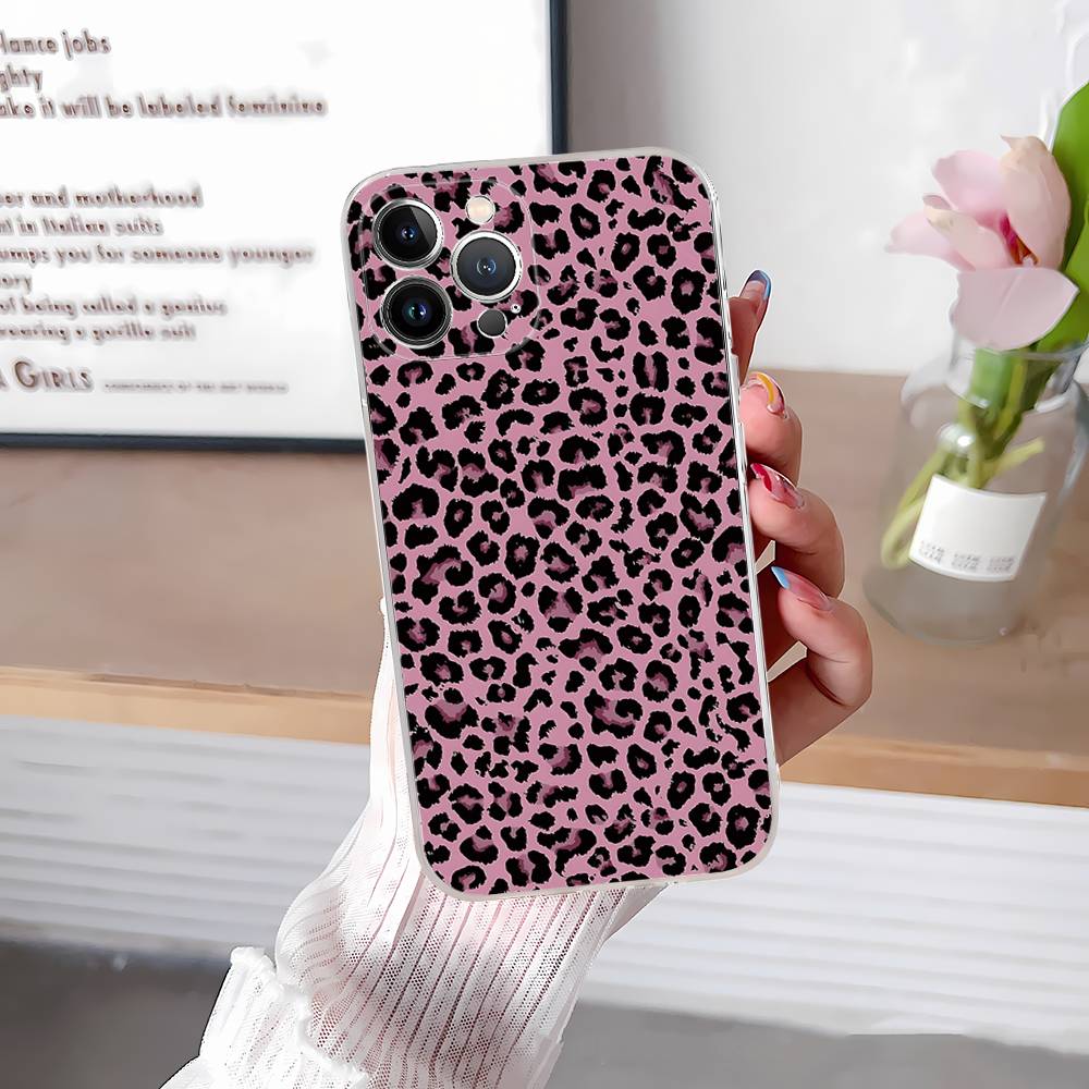 Чехол для телефона с принтом леопарда и гепарда для iPhone 17 16 11 12 13 14 15 Pro Max Plus, прозрачный чехол
