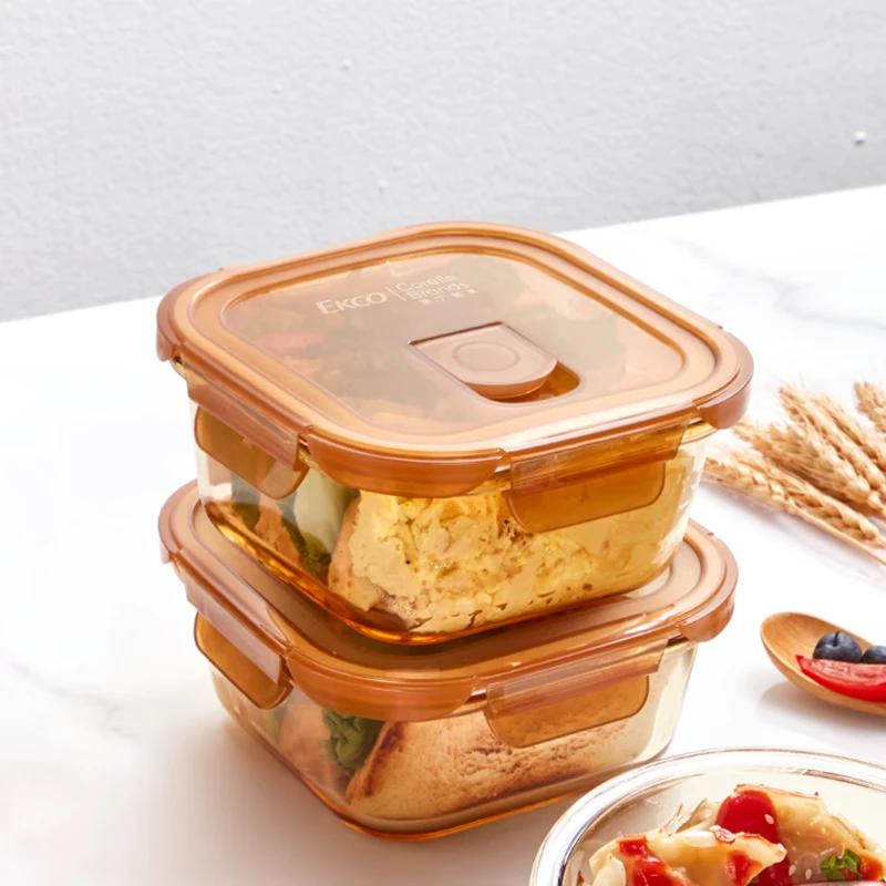 EKCO Amber Glass Food Storage Container Set
