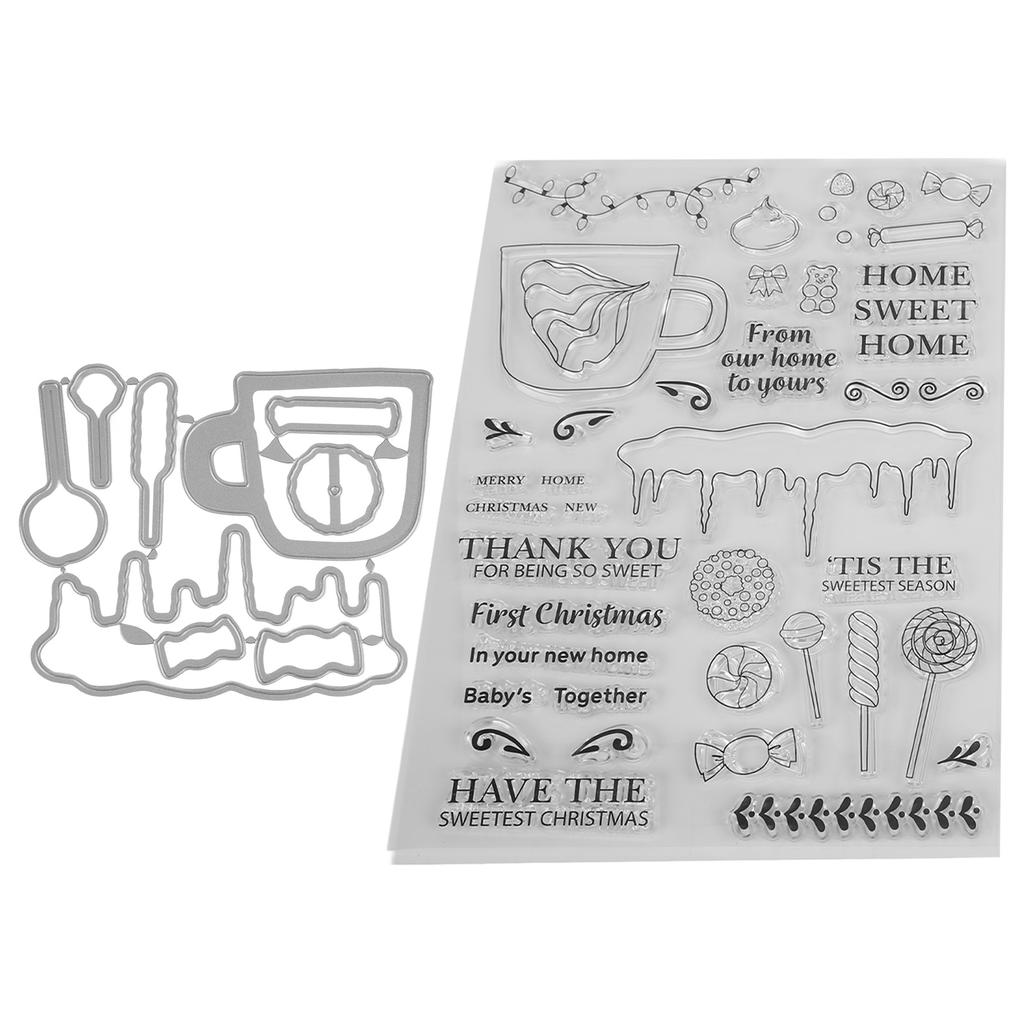 Прозрачный штамп для изготовления открыток, тисненый прозрачный штамп, набор форм для ножей, украшение для скрапбукинга