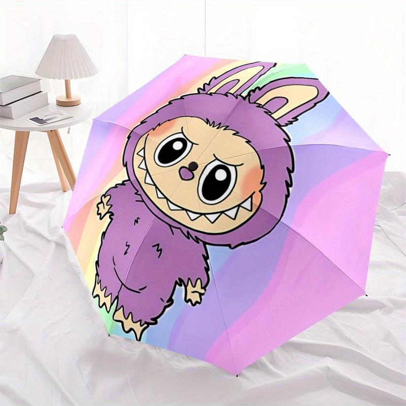 1pc Labubu Automatic Opening/closing umbrella, Compact Travel Umbrella - - Festive Accessory, Sturdy Ribs yy250807115