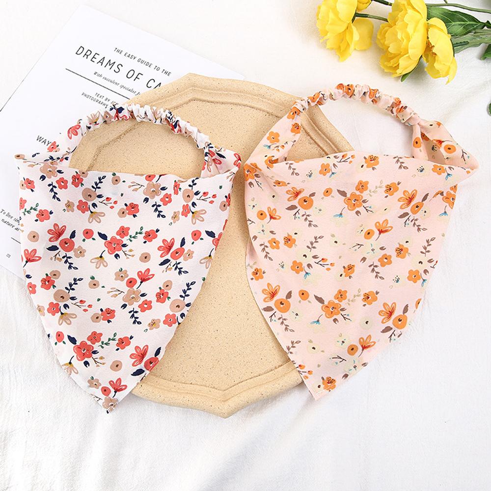 Повязки для волос женские цветочные ткани тюрбан бандана повязка на голову треугольный шарф для волос аксессуары для волос