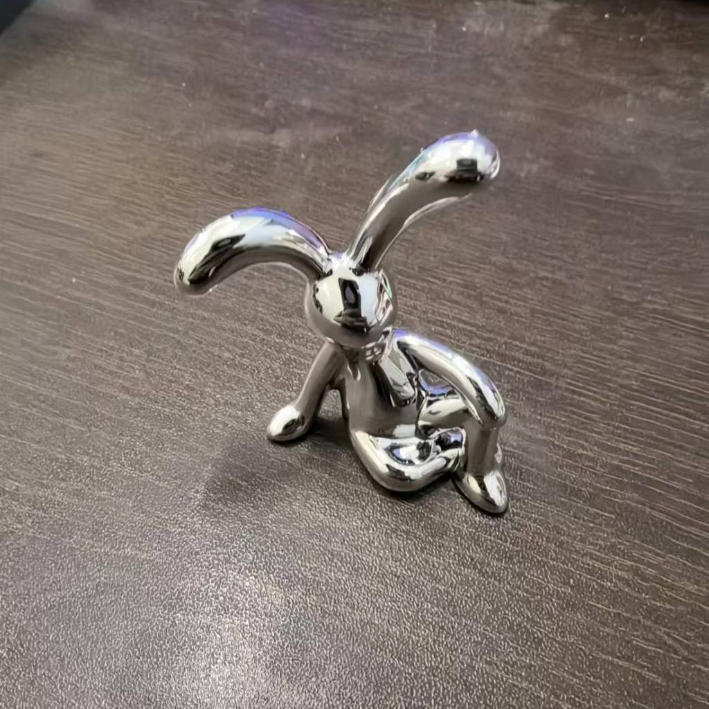 Современная скандинавская гальванизированная креативная фигурка кролика, роскошное украшение для дома, гостиной, автомобиля и тумбы под телевизор