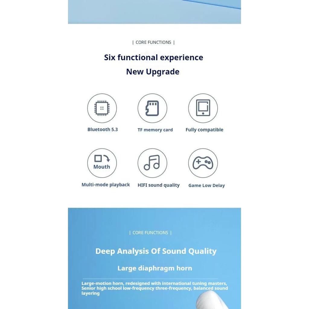 Colorful Light Wireless Bluetooth Headphones Over Ear HIFI Stereo Headsets Sports Gameing Earphones TF/AUX Music Player HD Mic