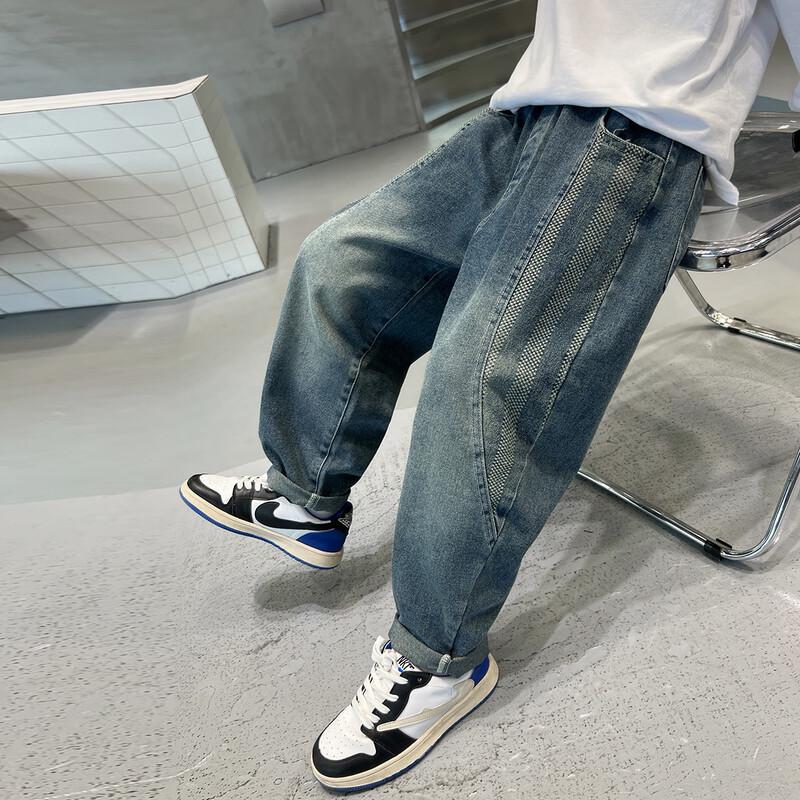 Джинсы Mumu House для мальчиков, весенние, ретро, из денима