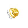 Ancient Peony Rhinestone Rings Gold Plated Gold Jewelry Accessories  Engagement