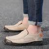 FashionAll-match Walking Flats Breathable Outdoor Slip On Casual Shoes Casual Men's Leather Loafers Work Office Male Walking Moccasins