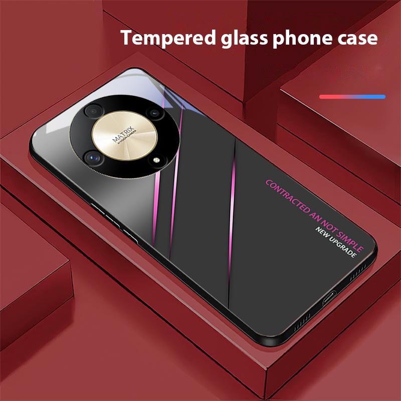 Градиентный треснувший красный чехол для телефона из закаленного стекла Honor Magic 6 50 70 90 Lite X7b 200 Pro Nova 10 Nova 5T X6 P30 Pura 70 Ultra