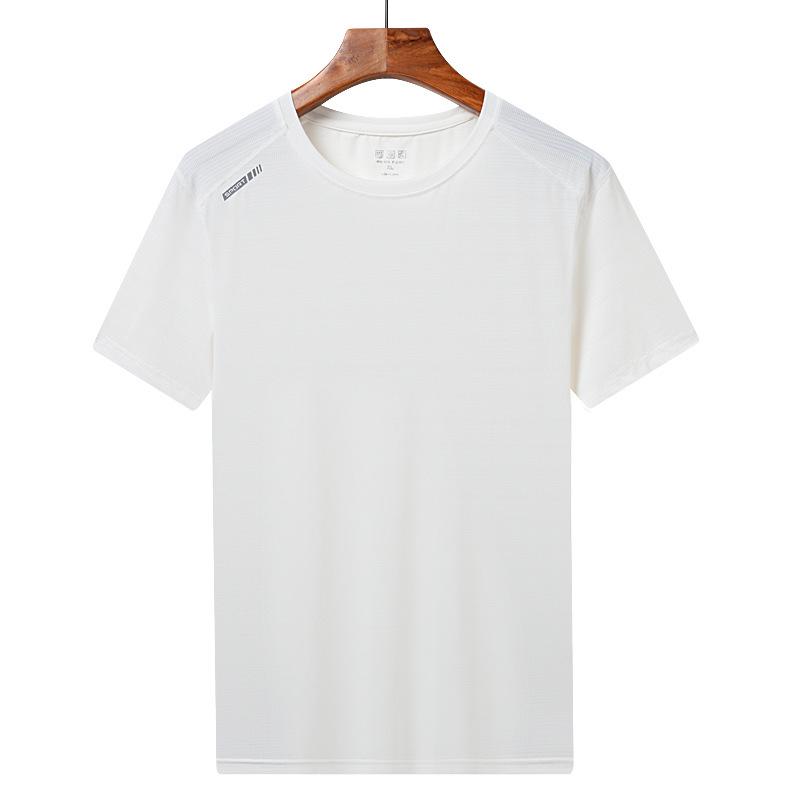 Мужская и женская ультратонкая быстросохнущая спортивная футболка с коротким рукавом из ледяного шелка - Дышащая, Влагоотводящая, Высокоэластичная для использования на открытом воздухе