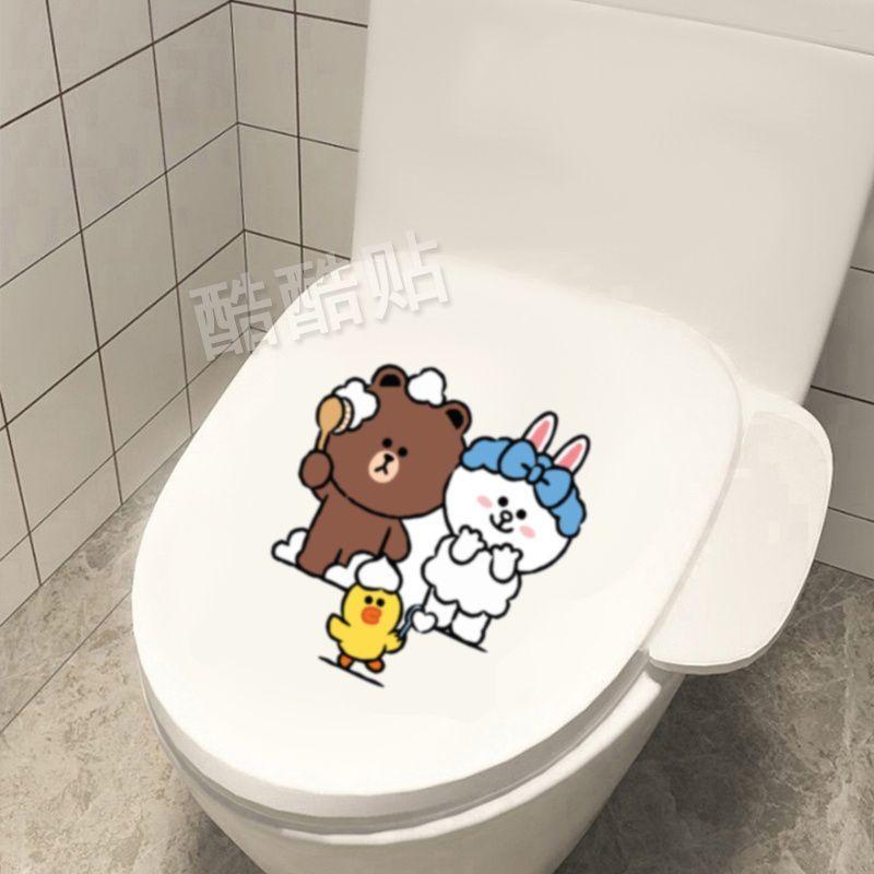 LINE FRIENDS Браун мультяшные милые наклейки каваии декор для дома DIY холодильник сиденье унитаза ящик для хранения наклейки аниме товары