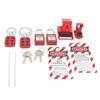 Lockout Tagout Kit Multifunctional with Hasp Warning Tag Safety Red Padlock Portable