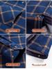 Men's Elastic Non-Iron Plaid Shirt - Warm, Thickened, Long-Sleeved for Casual or Business Wear In Autumn and Winter.