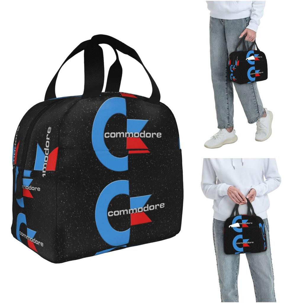 Commodore 64 Go Back To Your Childhood Insulated Lunch Bag for Women Children Portable Food Boxes Thermal Lunch Box Tote