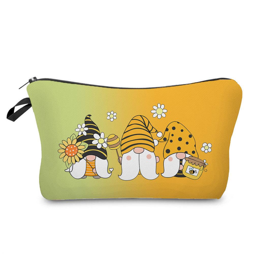Женская косметичка с принтом гномов, органайзер для туалетных принадлежностей, дорожный кейс для хранения 6392
